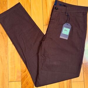 Ben Sherman Men’s Brown Pants 33x32 | Slim Fit Stretch | New With Tags MSRP $99